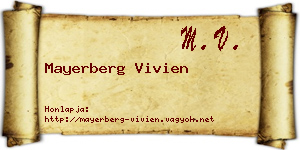 Mayerberg Vivien névjegykártya